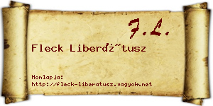 Fleck Liberátusz névjegykártya
